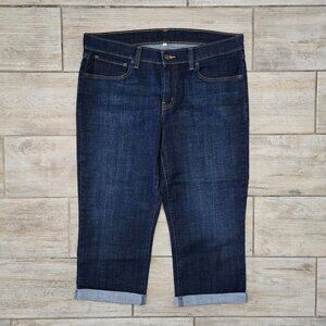 Levi's Reg Tag Raw Denim Cuffed Capri Jeans Women Everyday Stretchy Size 31